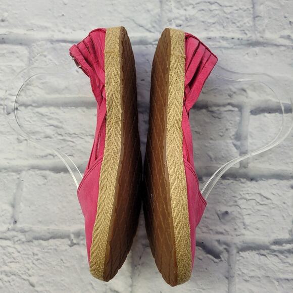 UGG Bright Barbiecore Pink Suede Tippie Espadrilles size 6 - Picture 5 of 15